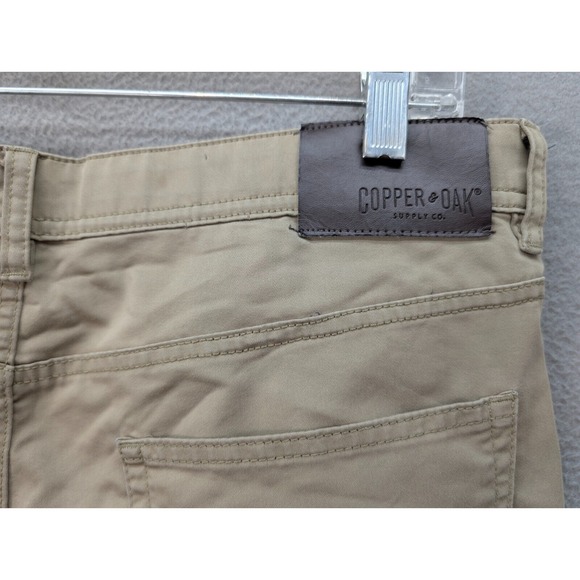 Copper & Oak Men's 34x30 5 Pockets Every Day Pants Straight Leg Khaki Stretch - Picture 4 of 12